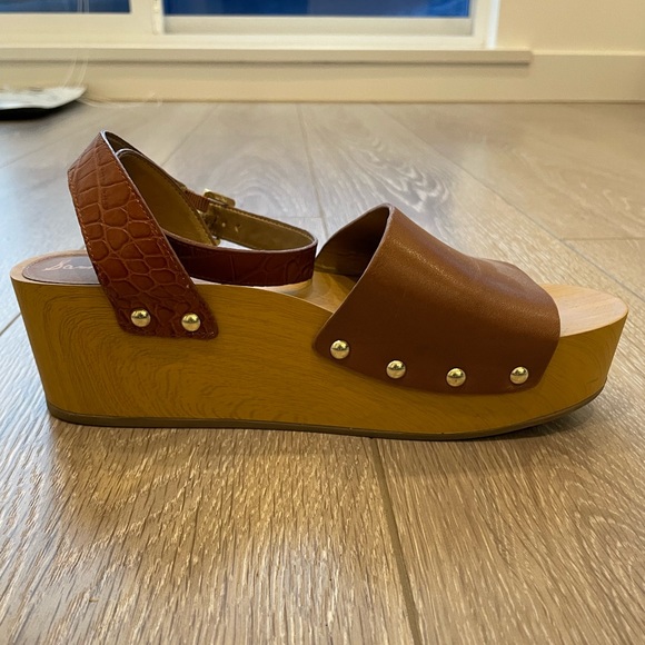Size 9 Sam Edelman brown studded wedges - Picture 6 of 8